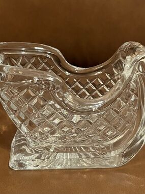 Teleflora Lead Crystal Sleigh Candy Dish Centerpiece